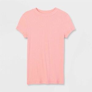 A New Day Pink Coral Short Sleeve‎ Ribbed T-Shirt